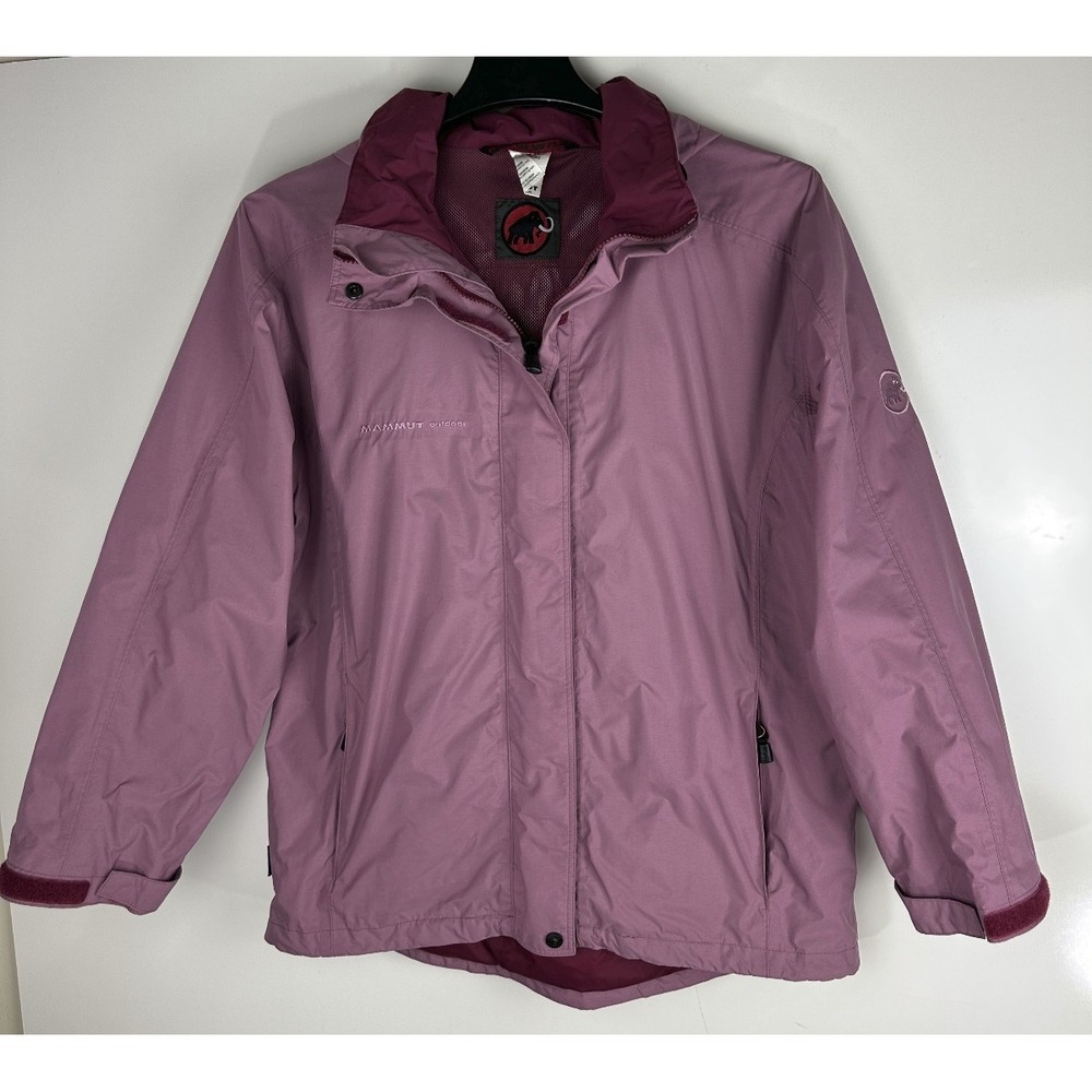 Mammut Outdoor Women's Jacket Medium Dusty Pink Hooded Lightweight Coat Shell - Picture 12 of 14